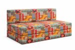 Rosebell Foldable Three Seater Sofa Cum Bed, Printed Sofa Bed 5 X 6 Feet, Washable Cover- Perfect for Home & Office, Guest Room - Multicolor