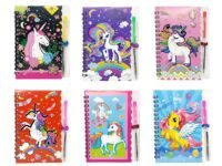 SV Traders Birthday Party Return Gifts For Kids/Girls/Boys Unicorn A6 Spiral Dairy With Pen(6 Pcs) Unicorn Theme Return Gifts