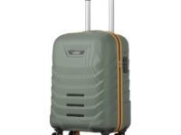 Safari Cabin Crescent 8 Wheels 56cm Small Trolley Bag Hard Case Polycarbonate 360 Degree Wheeling System Luggage, Travel Bag, Suitcase for Travel, Trolley Bags for Travel, Thyme Green