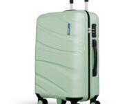 Safari Persia 8 Wheels 77cm Large Checkin Trolley Bag, Hard Case, Polycarbonate, 360 Degree Wheeling System Luggage, Travel Suitcase, Jade Green