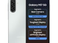 Samsung Galaxy M17 5G Mobile (Moonlight Silver, 4GB RAM, 128GB Storage) | 50MP OIS Triple Camera | Gorilla Glass Victus| IP54 | 6 Gen OS Upgrades | AI | Gemini Live | Lag-free Gaming | Without Charger