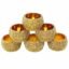 Shalinindia Decorations Christmas Ornaments Beaded Napkin Rings (Golden), Set of 6