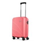 Skybags Streax | Cabin Trolley Bag, 55 Cm, Small Hardside Luggage | 8 Wheels, Combination Lock | Polypropylene | Suitcase for Travel | 5 Year International Warranty | Coral