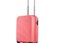 Skybags Streax | Cabin Trolley Bag, 55 Cm, Small Hardside Luggage | 8 Wheels, Combination Lock | Polypropylene | Suitcase for Travel | 5 Year International Warranty | Coral