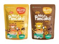 Slurrp Farm Instant Breakfast Millet Pancake Mix, Banana Choco-Chip, Supergrains And Chocolate, Natural And Healthy Food, 100% Vegetarian Eggless Healthy Breakfast for Kids & Adults,150g (Pack Of 2)