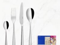 Sola Switzerland - Anno 24-Piece Imported Cutlery Set | Premium Chrome Nickel Steel 18/10 | Swiss-Made | Corrosion-Resistant | Long-Lasting Finish | Gift Box Packaging