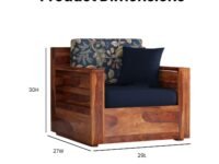 Solid Sheesham Wood 5 Seater Sofa Set for Living Room Hall Office Hotel Wooden 3+1+1 Seater Sofa Furniture (Honey Finish)