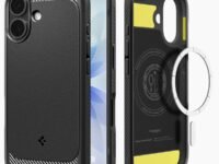 Spigen Rugged Armor MagFit Back Cover Case Compatible with iPhone 17 (TPU + Poly Carbonate | Matte Black)