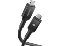 Spigen USB-C to USB-C Cable 240W, USB4 & Thunderbolt 4/3, 40Gbps[Dual Display : 8K Single/4K Dual][E-Marker Chip] Compatible with Galaxy, iPhone, iPad, Wearable, TWS Devices - 1.2M, Black