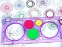 Spirograph Birthday Return Gifts for Kids Party Scale Geometric Designer Ruler Drafting Tools Stationery Children Students Drawing Bulk Return Gifts, Multi Color (Set of 24)