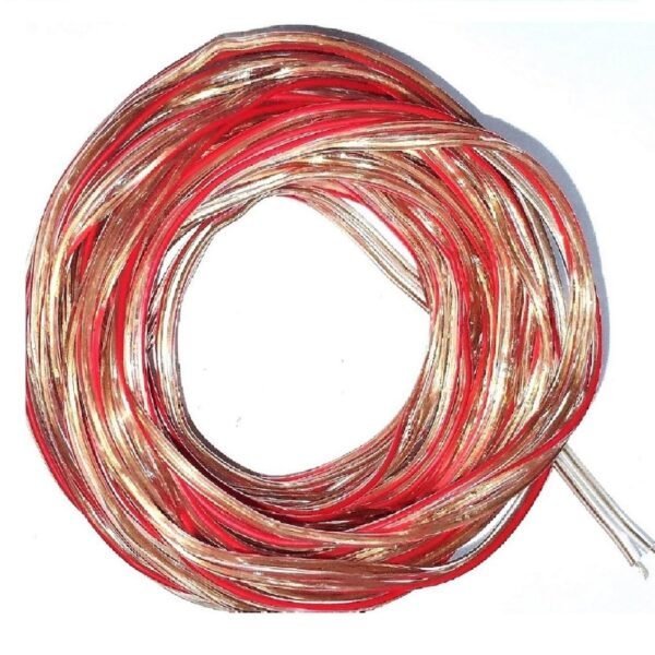 Steko (15 Meter) 14/76 PVC Transparent Speaker Wire Multi-strand Flexible Copper Wire For Multipurpose Use, DIY, Electronics Works, Science Projects