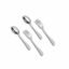Sterling Silver Dessert Spoon & Fruit Fork Set of 4 (2 Dessert Spoons + 2 Fruit Forks), Stainless Steel Cutlery Set, Sterling Silver Flatware, Dishwasher Safe, Modern Elegant Design