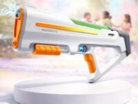 Storio Rechargeable Electric Automatic Big Powerful Holi Pichkari Water Gun Toy for Kids with Luminous Light | 600ML Inbuilt Storage | Upto 30Ft Range |High Pressure Mechanism