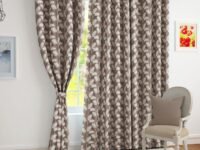 Story@Home Window Curtains 5 Feet Long Set of 1 | Room Darkening Curtain | Floral Printed | Thermal Insulated Curtain for Living Room | (116 X 152 Cm, Brown) | Perfect for Home Decor