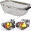 Strainer Sink Basket Stainless Steel Oval Colander Rubber Grip Handle, Fine Mesh Baskets Kitchen Over The Sink Colander for Strain, Drain, Rinse Vegetables, Fruits (1 Pc, Silver)