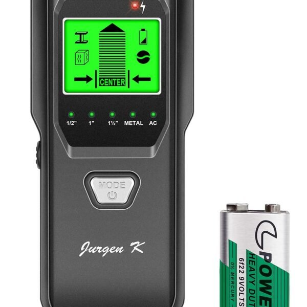 Stud Finder Wall Scanner, 5 in 1 Multifunction Stud Locator with Upgraded Smart Sensor, HD LCD Display and Audio Alarm for The Center and Edge of Metal, Studs, AC Wire, and Pipe Detection