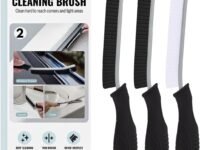 TCCO Crevice Cleaning Brush - Grout Scrub Brush, House Cleaning Supplies, Gap Cleaning Tools, Home Essentials, Gifts for Women Men, Hard Bristle Crevice Cleaner Brush for Household Use, Bathroom(2PCS)