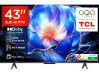 TCL 108 cm (43 inches) 4K Ultra HD Smart QLED Google TV 43P71K