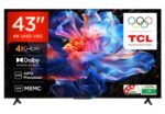 TCL 108 cm (43 inches) Metallic Bezel Less Series 4K Ultra HD Smart LED Google TV 43V6C (Black)
