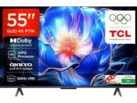 TCL 139 cm (55 inches) 4K Ultra HD Smart QLED Google TV 55P71K