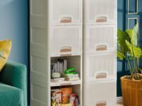 TEX-RO Plastic Wardrobe for Clothes : Versatile Plastic Cupboard for Storage Organizer & Organisers Storage Box for Ideal for Neat and Tidy Storage Solutions Almirah for Clothes (White, 4XL+ 4XL)