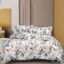 THE HOME STYLE Cotton Feel Glace Cotton Elastic Fitted All Around Printed Queen Size Double Bed Bedsheet wih 2 Pillow Cover (60"x78", Florenza)