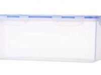 TORVI Plastic Food Storage Container with Airtight Lid, BPA Free, 3800ml Capacity, Round Shape, Dishwasher Safe, Kitchen and Fridge Storage Box, 31x14x12cm (3800ml, Pack of 2)