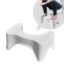 Techhark® Perfect Posture Plastic Squat Potty Step Stool for Western Toilet Scientific Angle, Anti-Slip, Anti-Constipation, 19 cm Height (White)