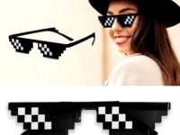 Thug Life Party Glasses Gangster Gangsta Life Funny Novelty Shades, Photo Props Unisex Sunglasses (Pack of 1 (Black))