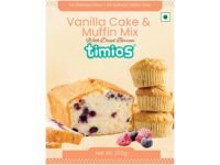 Timios Vanilla Cake & Muffin Mix | Made with Organic Grains and Jaggery| Eggless & No Maida, 250g