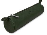 URBAN FOREST Leather Toby Green Casual Pencil Pouch | Utility Pouch | Pencil Case | Makeup Toiletry Bag | Pencil Box For Boys