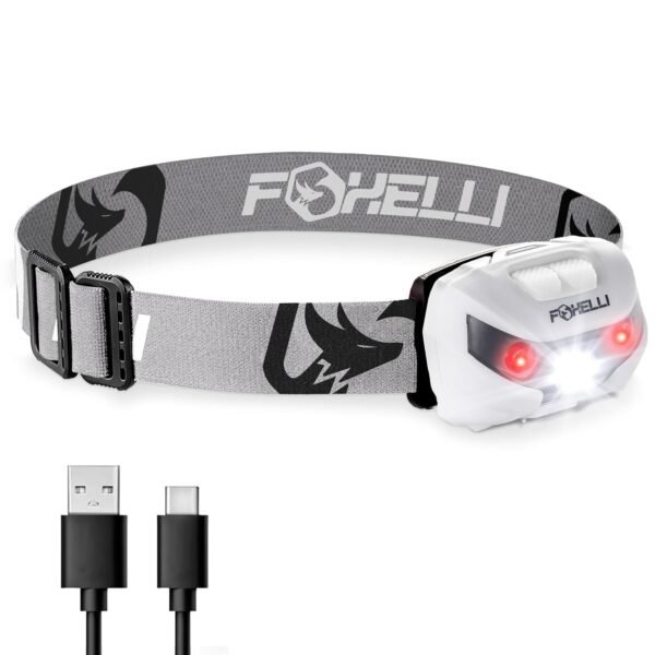 USB Rechargeable Headlamp Flashlight - Super Bright & Lightweight Head Lamp, Perfect for Running, Camping & Work, Up to 30 Hours on a Single Charge