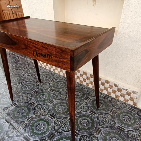 Umark Multpurpose Study Table | Sheesham Wood Computer Laptop Table with 2 Storage Drawer| Solid Wooden Table for Home & Office (Natural Finish)