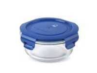 United Colors of Benetton 400ML Borosilicate Glass Food Storage Container with Airtight Coloured Lid - Leakproof, Microwave, Oven, Freezer & Dishwasher Safe - Durable & Reusable Lunch/Dinner Box