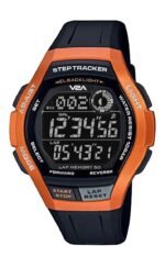 V2A STEPO 50 Lap Memory 5ATM Waterproof Unisex Fitness Sports Watch with Step Counter Stop Watch and Countdown Timer (Black-Grey)