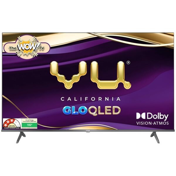 Vu 139cm (55 inches) GloQLED Series 4K QLED Smart Google TV 55GLOQLED25