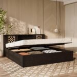Wakefit Bed | Queen (78 X 60) Engineered Wood Bed Hydraulic, 1 Year Warranty | - Algol - Wenge