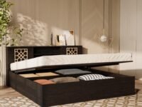 Wakefit Bed | Queen (78 X 60) Engineered Wood Bed Hydraulic, 1 Year Warranty | - Algol - Wenge