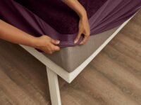 Wakefit Cotton Feel Ultra Soft Waterproof Mattress Protector|Breathable - Hypoallergenic Mattresses Cover 78" x 72" - King, Beetroot - Cotton Feel-purple