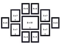Wall 11 Collage Photo Frames Black (Black), Glass, Rectangular, 18L x 12W Centimeters, 4"X6"-6 5"X7"-4 & 8"X10"-1