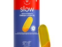 Wellbeing Nutrition Slow 3x Strength Omega 3 Fish Oil Capsules | 1500mg with EPA 612mg, DHA 408mg & Curcumin for Men & Women | No Fishy Burp | For Brain, Heart, & Joint Health, 60 Softgels