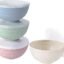 Wheat Straw Cereal Bowls Set of 4 with Dust-Proof Lid/Bowls for Kitchen/Microwave & Dishwasher Safe Bowl for Soup, Snack and Cereal or Salad, Capacity: 800 ML (Multicolor)