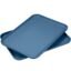 Wheat Straw Fast Food Trays, 2pcs Blue Rectangular Serving Platter, Lunch Dinner,31 Cm(12.2Inch) Cafeteria Trays for Appetizer Snack Cafe Tea Outdoor Party, Dishwasher Safe