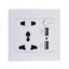 White 2.1A 2 USB Ports Wall Socket Charger Power Panel - 13A Receptacle 5 Outlet Switch | Home Improvement | Electrical & Solar | Switches & Outlets