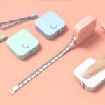 Wolpin Measuring Tape 1.5m Peach | Portable Plastic Double Sided Ruler Tape | Inch & Cm Mini Measurement Tape for Body Clothing Tailoring | Lightweight Handy Measuring Tool