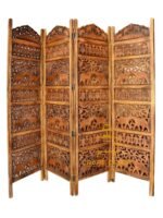 Wooden partition for Living Room | Wood Screen for Pooja Room | Hall Partition | Separator for Living Room | Modern Decorative Wall Divider | Folding Door Screen Kitchen | Foldable Panel