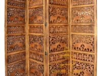 Wooden partition for Living Room | Wood Screen for Pooja Room | Hall Partition | Separator for Living Room | Modern Decorative Wall Divider | Folding Door Screen Kitchen | Foldable Panel