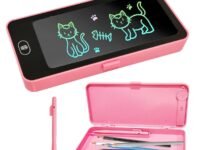 Writing Tablet Pencil Case for Kids - 2-in-1 LCD Digital Slate & Stationery Box | Doodle Writing Board with Pencil Holder | Educational E-Note Pad for School Kids-Pack of-1