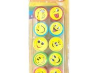 YN | Smiley Emoji Stamps for Kids – Set of 10 | Self-Inking Stampers for Return Gifts, School Rewards, Scrapbook & Craft Activities | Safe Non-Toxic Fun Party Favors for Boys & Girls
