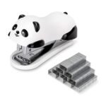 ZIBUYU® Cute Panda Stapler Set with 1000 Staples & Built-in Remover, Mini Animal Shaped Office & School Stapler Fun Panda Gift for Students & Professionals